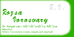 rozsa vorosvary business card